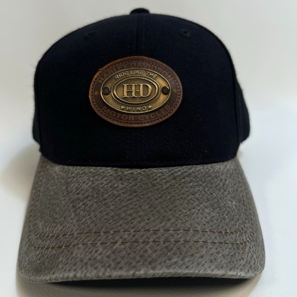 NEW Harley Davidson American Needle Ride Like The Wind Suede Wool Baseball Hat